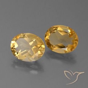Pedras preciosas de Citrino Dourado Médio-escuro natural de 4.34 ct, oval, VVS-VS