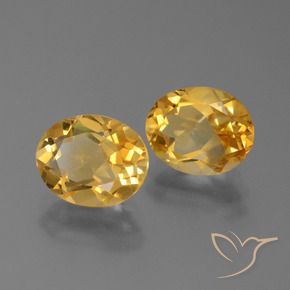 Pedras preciosas de Citrino Dourado Médio-escuro natural de 4.52 ct, oval, VVS-VS