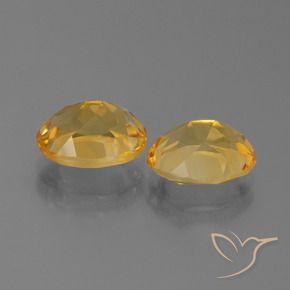 Pedras preciosas de Citrino Dourado Médio-escuro natural de 4.52 ct, oval, VVS-VS