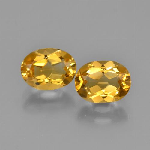 Pedras preciosas de citrino dourado natural de 2,33 ct, corte oval, VVS