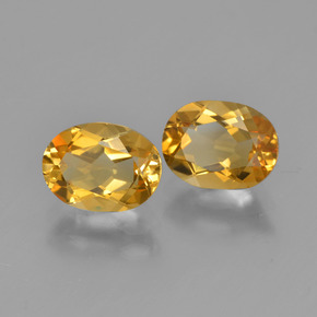 Pedras preciosas de citrino dourado natural de 2,33 ct, corte oval, VVS