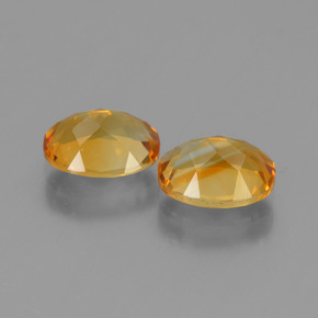 Pedras preciosas de Citrino Laranja Profundo-Ouro natural de 2.36 ct, Corte Oval, VVS