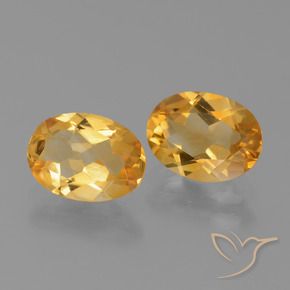 Pedras preciosas de citrino dourado natural de 1,93 ct, corte oval, VVS
