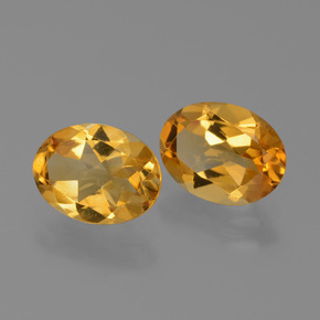 Pedras preciosas de citrino dourado natural de 2,06 ct, corte oval, VVS