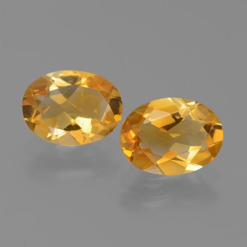 Pedras preciosas de citrino dourado natural de 1,99 ct, corte oval, VVS-VS