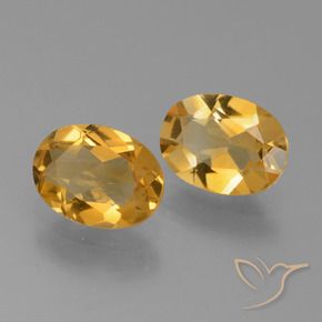 Pedras preciosas de Citrino Dourado Escuro natural de 2.15 ct, oval, VVS-VS