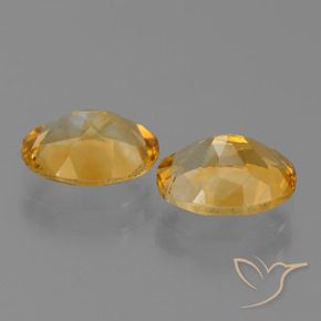 Pedras preciosas de Citrino Dourado Médio-escuro natural de 2.13 ct, oval, VVS