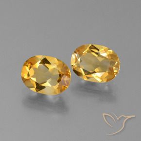 Pedras preciosas de citrino dourado natural de 2,35 ct, corte oval, VVS