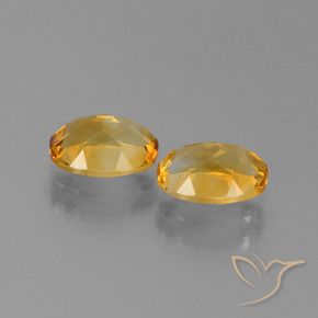 Pedras preciosas de citrino dourado natural de 2,35 ct, corte oval, VVS