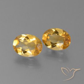 Pedras preciosas de citrino dourado natural de 1,92 ct, corte oval, VVS