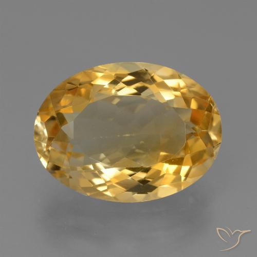 7.44ct Natural Dourado Médio-escuro Citrino, oval, VVS