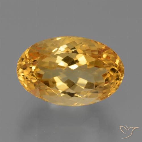 7.38ct Natural Laranja escuro-dourado Citrino, oval, VVS