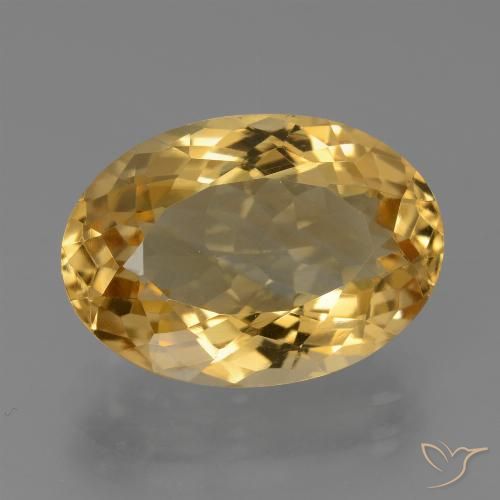 7.33ct Natural Dourado Médio-escuro Citrino, oval, VVS