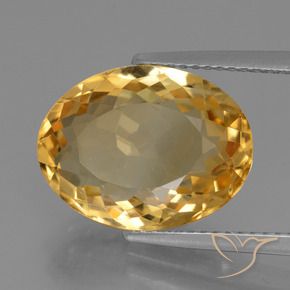 Citrino Laranja Dourado Profundo Natural 7.11ct, oval, VVS