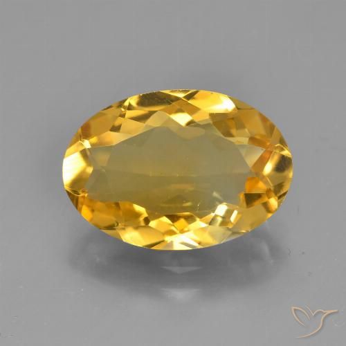 3.56ct Natural Laranja Dourado Profundo Citrino, oval, VS
