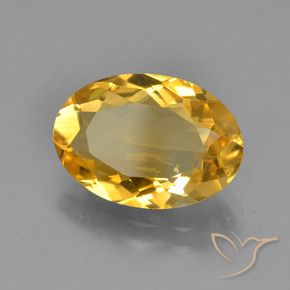 Citrino Laranja Dourado Profundo Natural 3.56ct, oval, VS