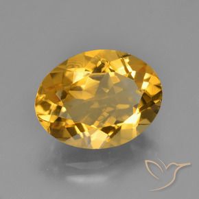Citrino Laranja Dourado Profundo Natural 4.16ct, oval, VVS