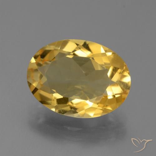 4.44ct Natural Laranja Dourada Citrino, oval, VVS