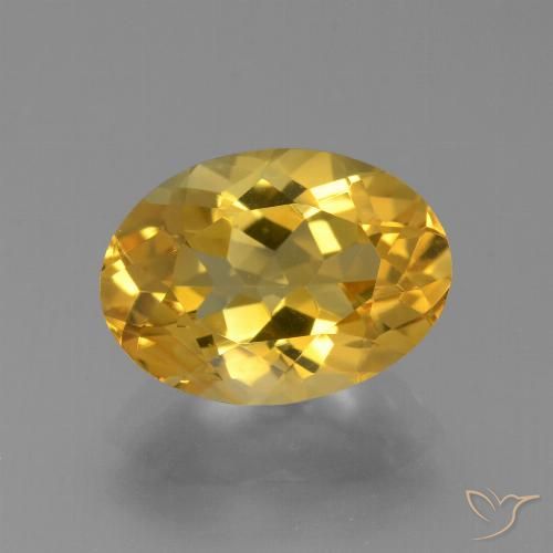 4.25ct Natural Laranja Dourado Profundo Citrino, oval, VVS