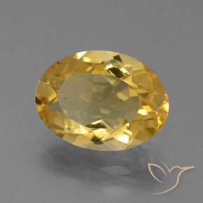 Citrino Dourado médio Natural 4.40ct, oval, VS