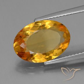 Citrino Laranja escuro-dourado Natural 4.07ct, oval, VVS-VS