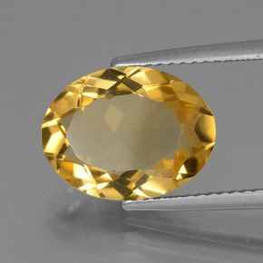Citrino dourado natural 4,22ct, corte oval, VVS