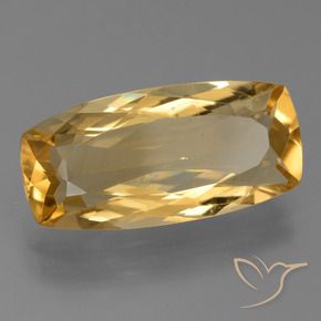Citrino dourado natural 5,84ct, almofada cortada, VS