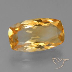Citrino Laranja escuro-dourado Natural 5.63ct, Almofada, VVS