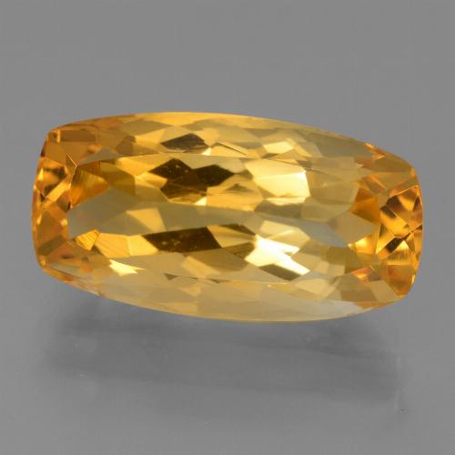 Citrino Laranja Dourado Profundo Natural 8,17ct, Almofada cortada, VVS