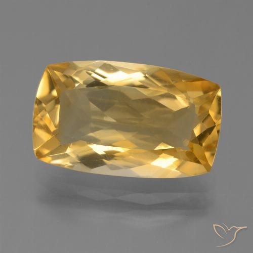 5.05ct Natural Dourado Médio-escuro Citrino, Almofada, VVS