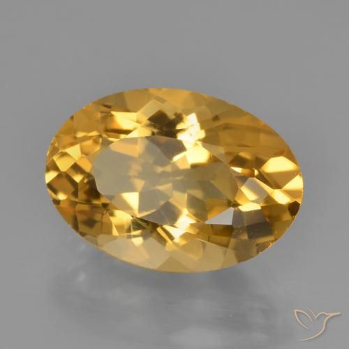 Citrino Dourado Médio-escuro Natural 3.76ct, oval, VS