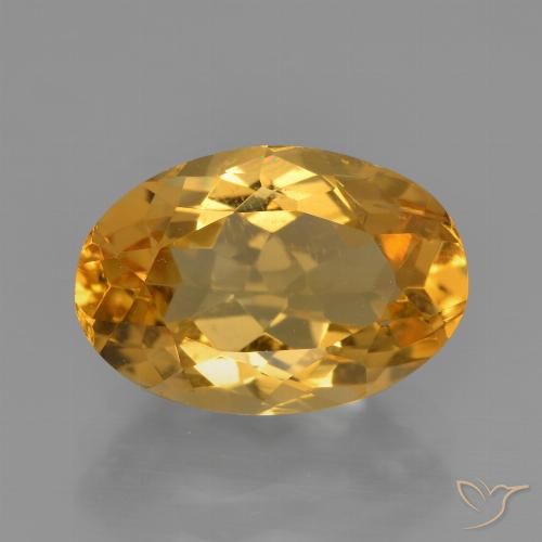 3.62ct Natural Laranja escuro-dourado Citrino, oval, VS