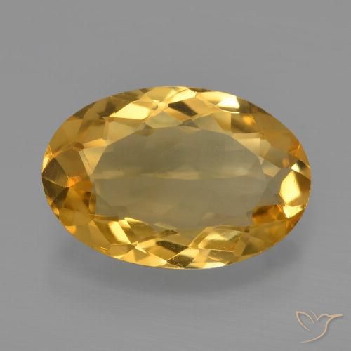 3.11ct Natural Laranja Dourado Profundo Citrino, oval, VVS