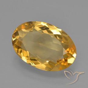 Citrino Laranja Dourado Profundo Natural 3.11ct, oval, VVS