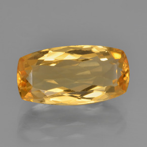 Citrino dourado natural 3,68ct, almofada cortada, VVS