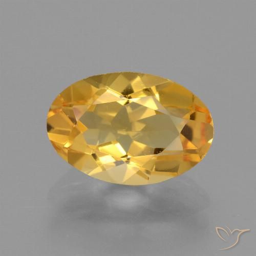 Citrino dourado natural 2,58ct, corte oval, VVS
