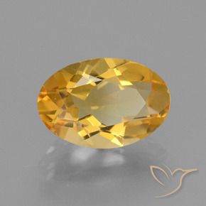 Citrino dourado natural 2,58ct, corte oval, VVS