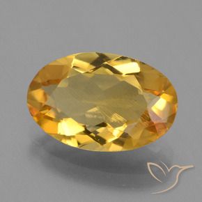 Citrino Laranja Dourado Profundo Natural 3.36ct, oval, VS