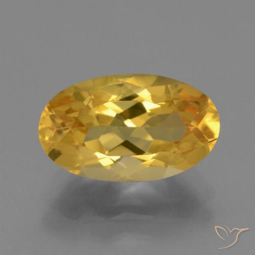 3.34ct Natural Laranja Dourado Profundo Citrino, oval, VVS-VS