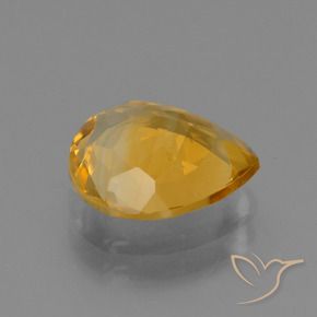 Citrino Dourado Médio-escuro Natural 2.95ct, Formato de pêra, VVS