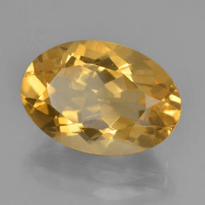 Citrino dourado natural 5,15ct, corte oval, VVS