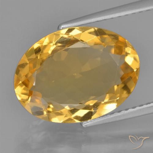 5.02ct Natural Laranja Dourado Profundo Citrino, oval, VVS-VS