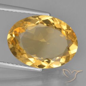 Citrino Laranja Dourado Profundo Natural 5.02ct, oval, VVS-VS