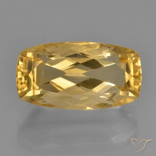 Citrino Laranja Dourado Profundo Natural 6.65ct, Almofada, VVS