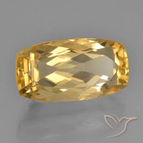 Citrino Laranja Dourado Profundo Natural 6.65ct, Almofada, VVS