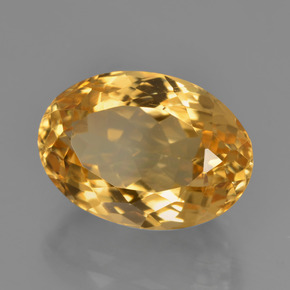 Citrino dourado natural 6,49ct, corte oval, VVS