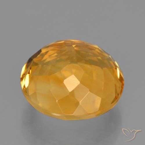 Citrino Laranja Profundo-Ouro Natural 6.68ct, Redondo, VVS