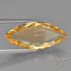 Citrino Laranja escuro-dourado Natural 5.22ct, Marquesa, VVS
