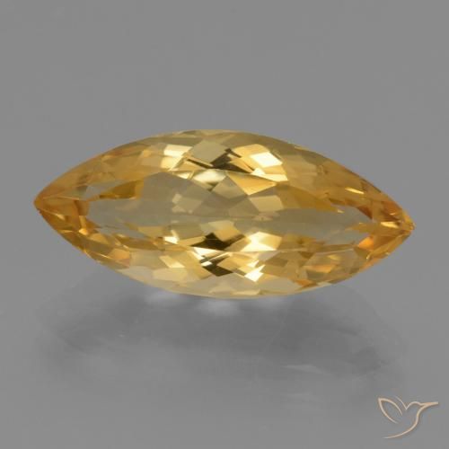 5.41ct Natural Laranja Dourado Profundo Citrino, Marquesa, VVS