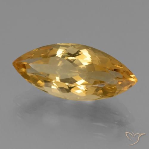 Citrino Laranja Dourado Profundo Natural 5.41ct, Marquesa, VVS